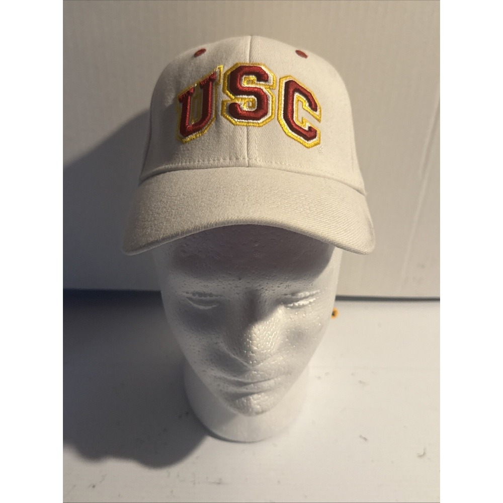 Top Of The World‎ USC Trojans Hat Cap Mens Fitted One Fit OSFM White NCAA